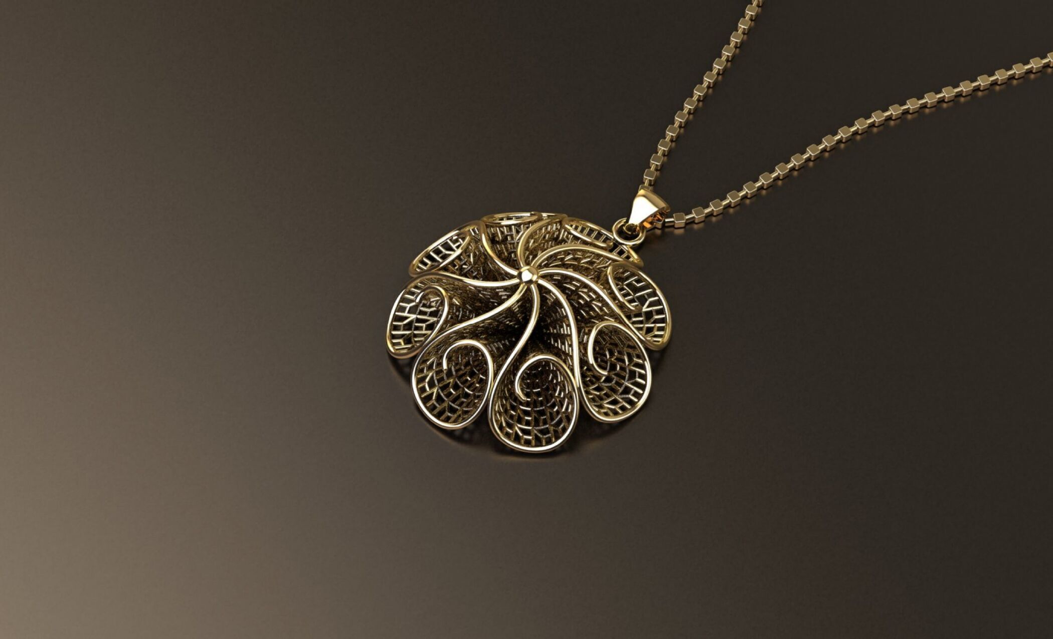 42 intricate jali-style pendant designs 3D print model_14