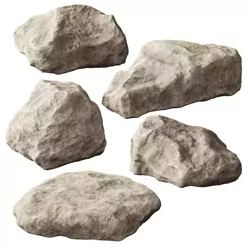 Low Poly Rocks Set 06 3D model