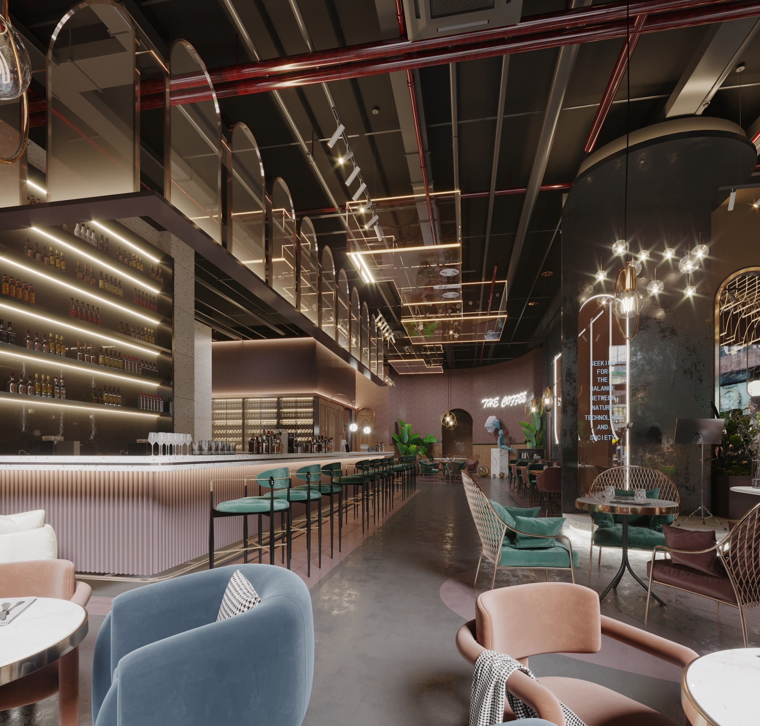 restaurant  cafe  Interior scene  43   3D model_2