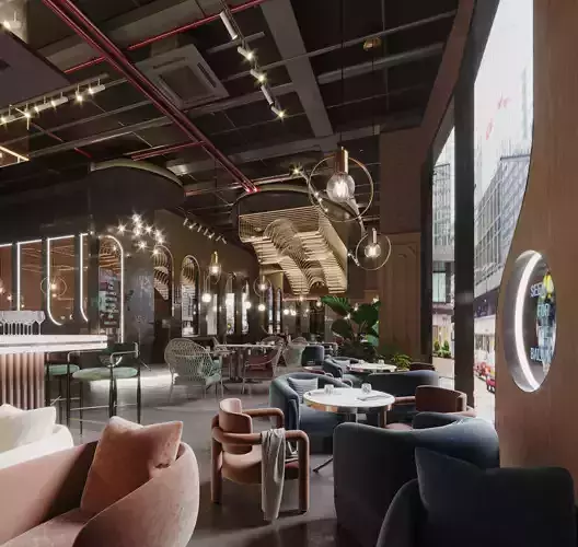   restaurant  cafe  Interior scene  43   3D model