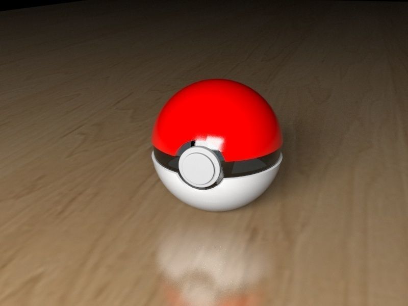 Pokeball set pokemon ball 3D model_1
