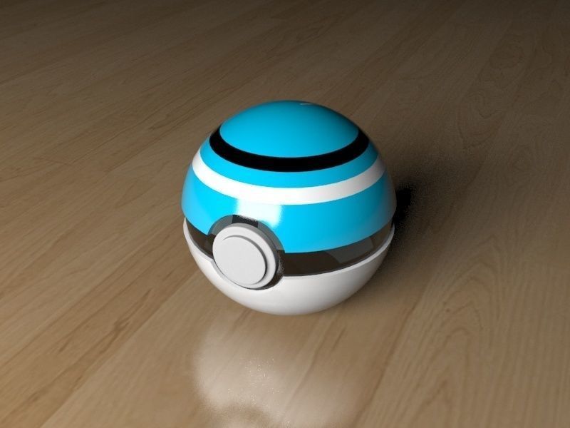 Pokeball set pokemon ball 3D model_2