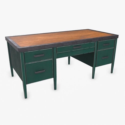 Old Desk1 Low-poly PBR Low-poly 3D model