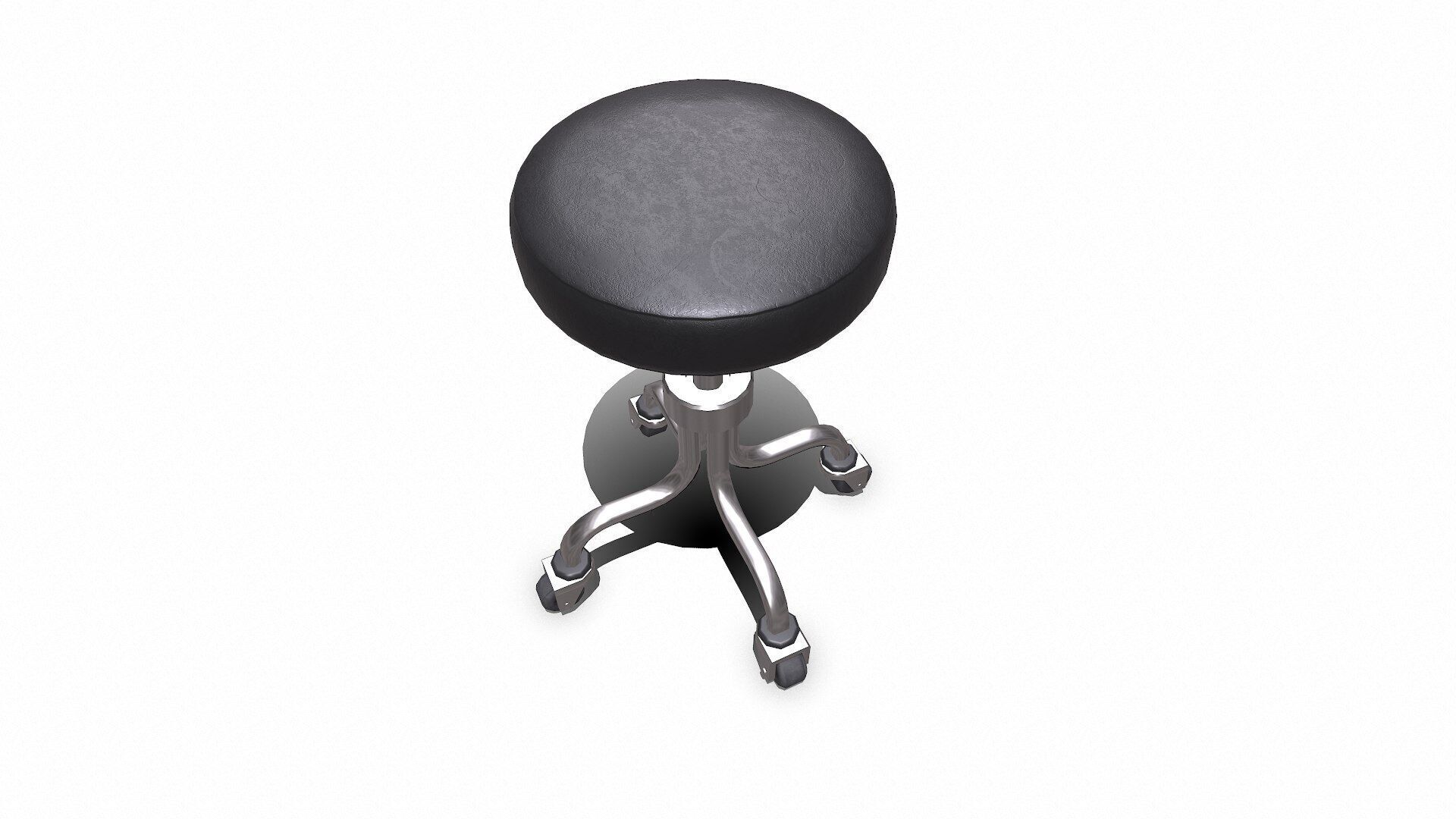 Medical Stool Low-poly PBR Low-poly 3D model_2