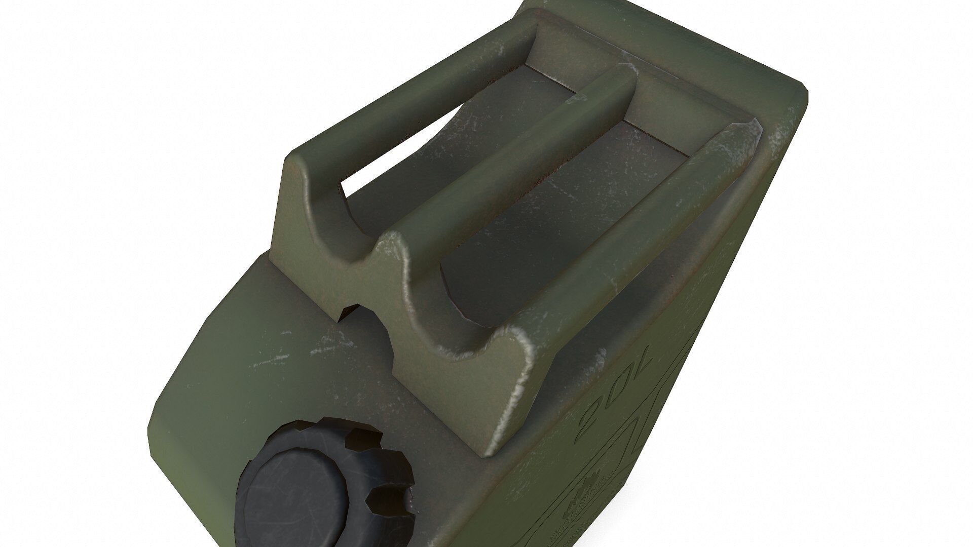 Fuel Can Low-poly PBR Free low-poly 3D model_7