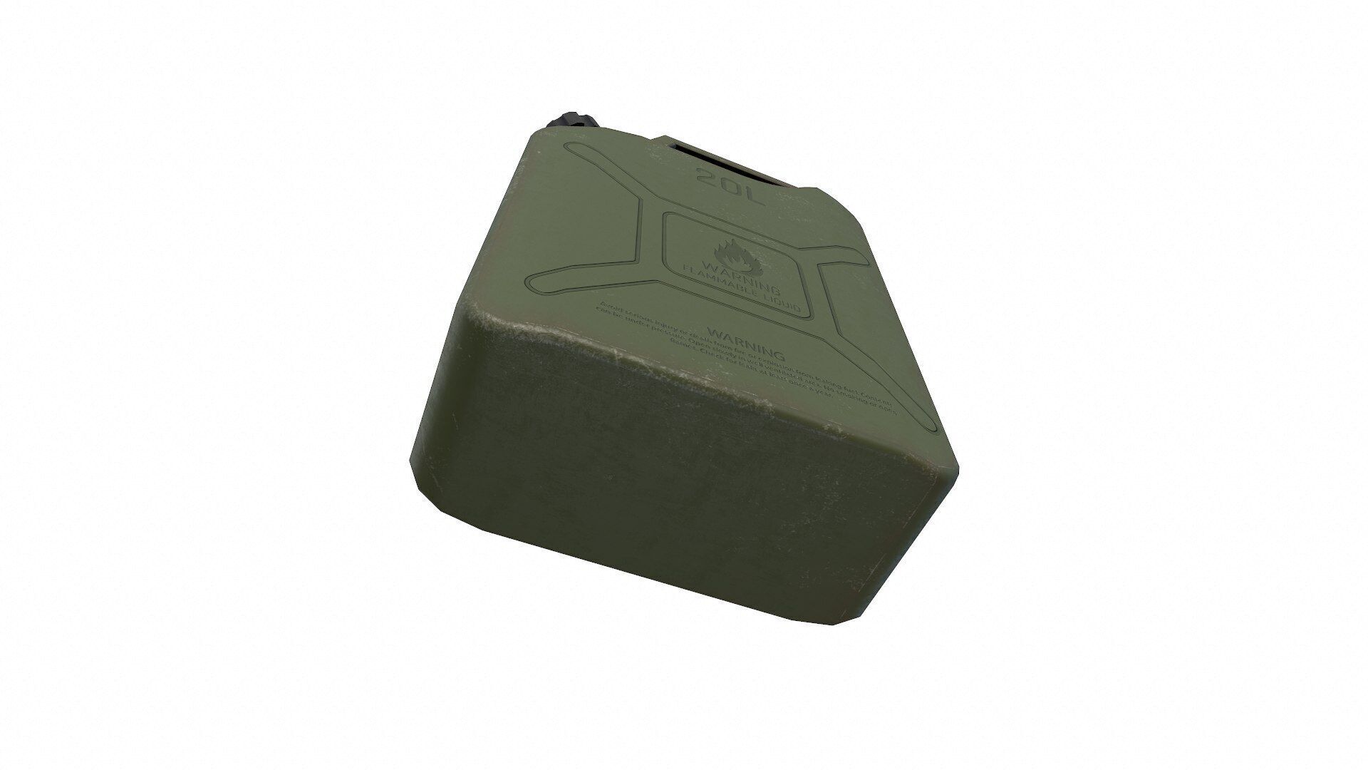 Fuel Can Low-poly PBR Free low-poly 3D model_8