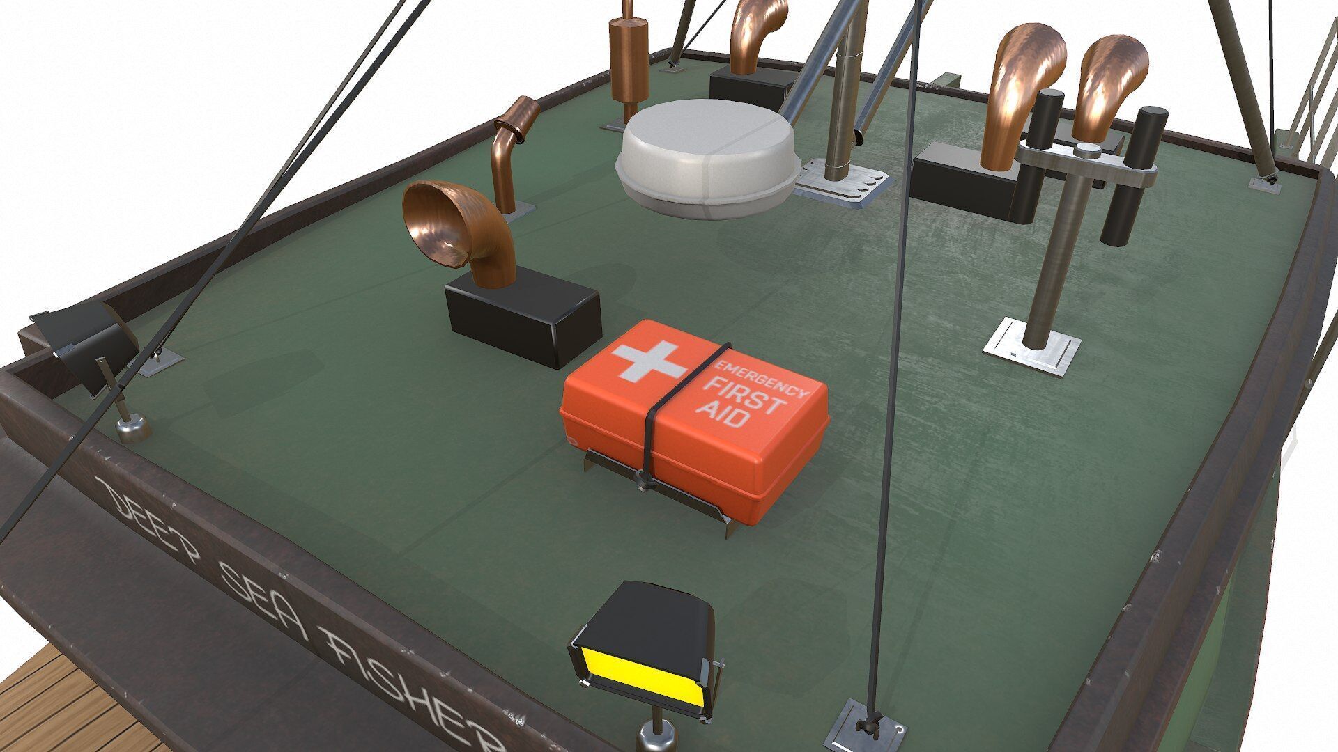 Fishing Boat Low-poly PBR Low-poly 3D model_17