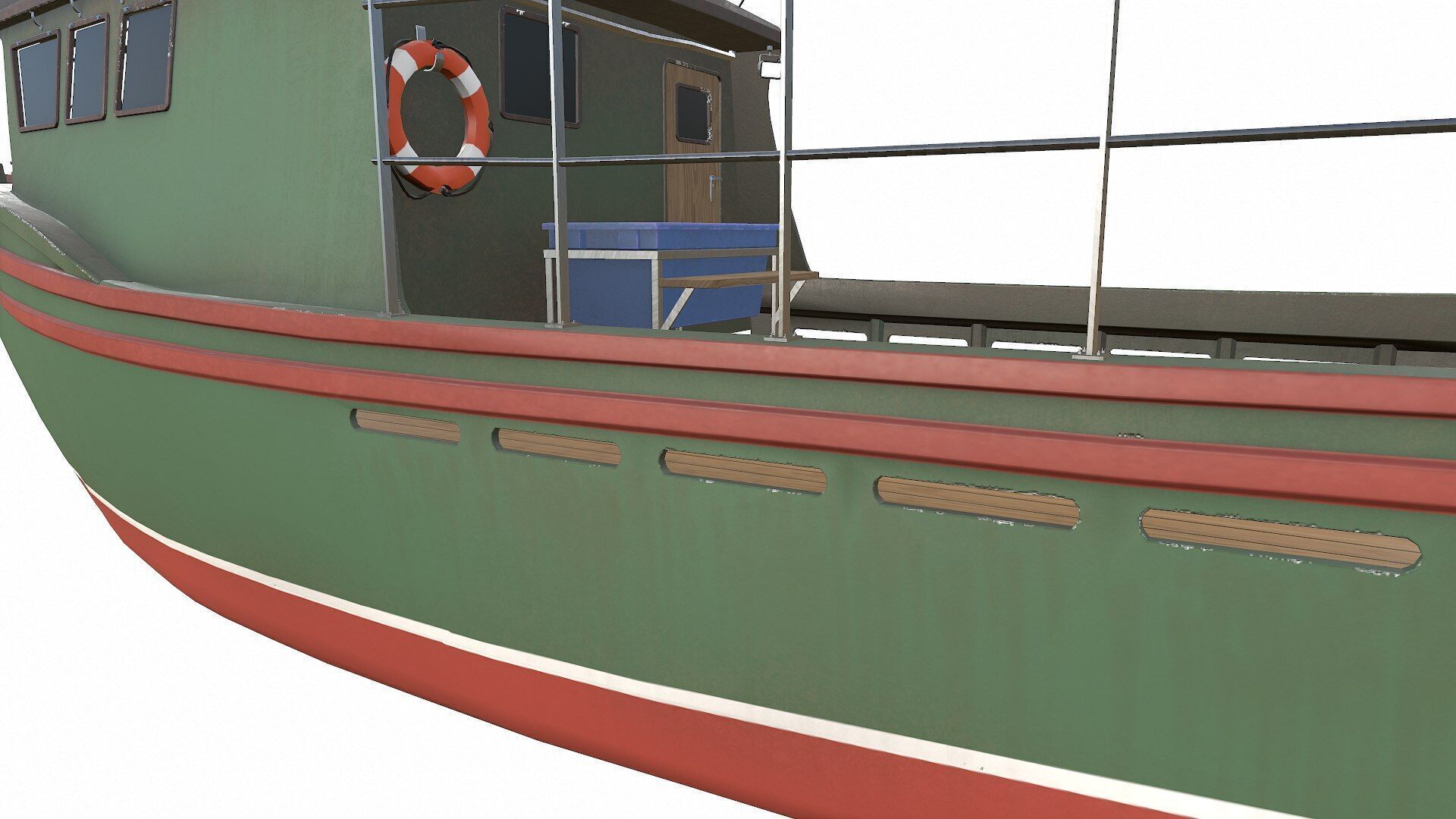 Fishing Boat Low-poly PBR Low-poly 3D model_27