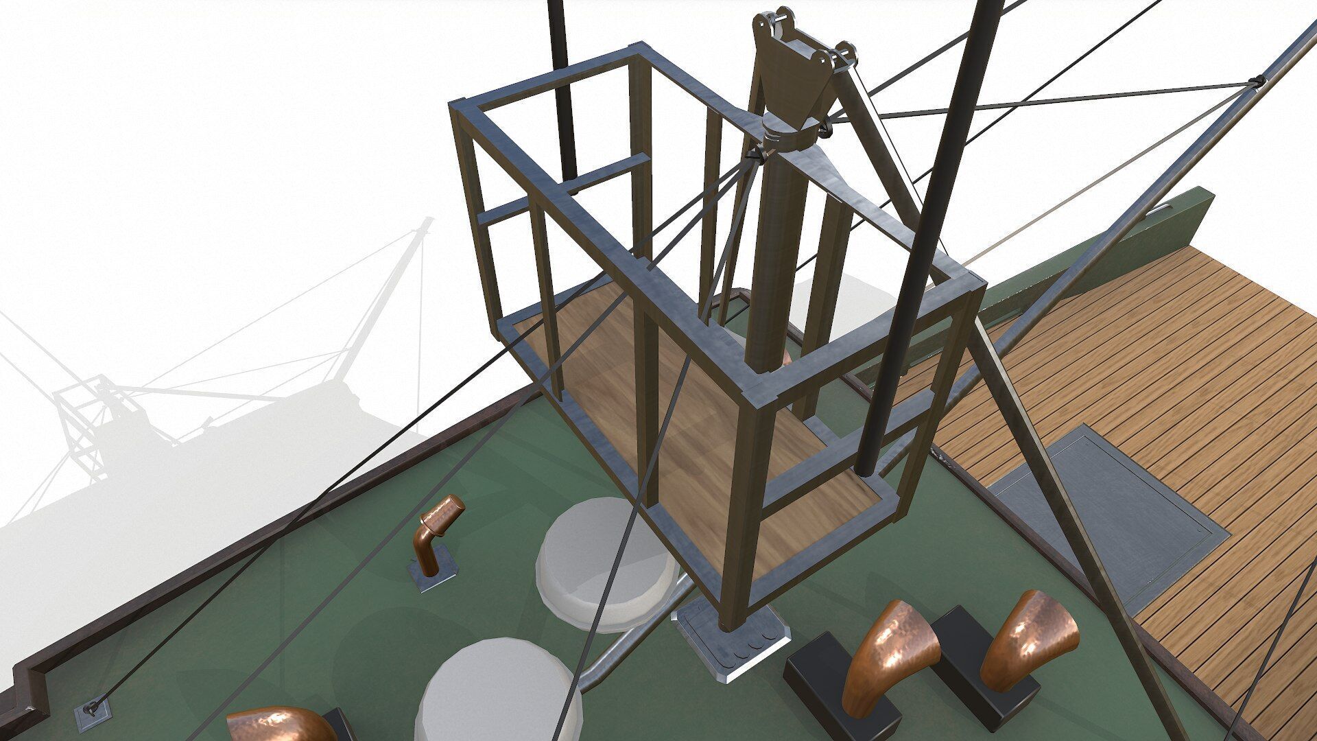 Fishing Boat Low-poly PBR Low-poly 3D model_19