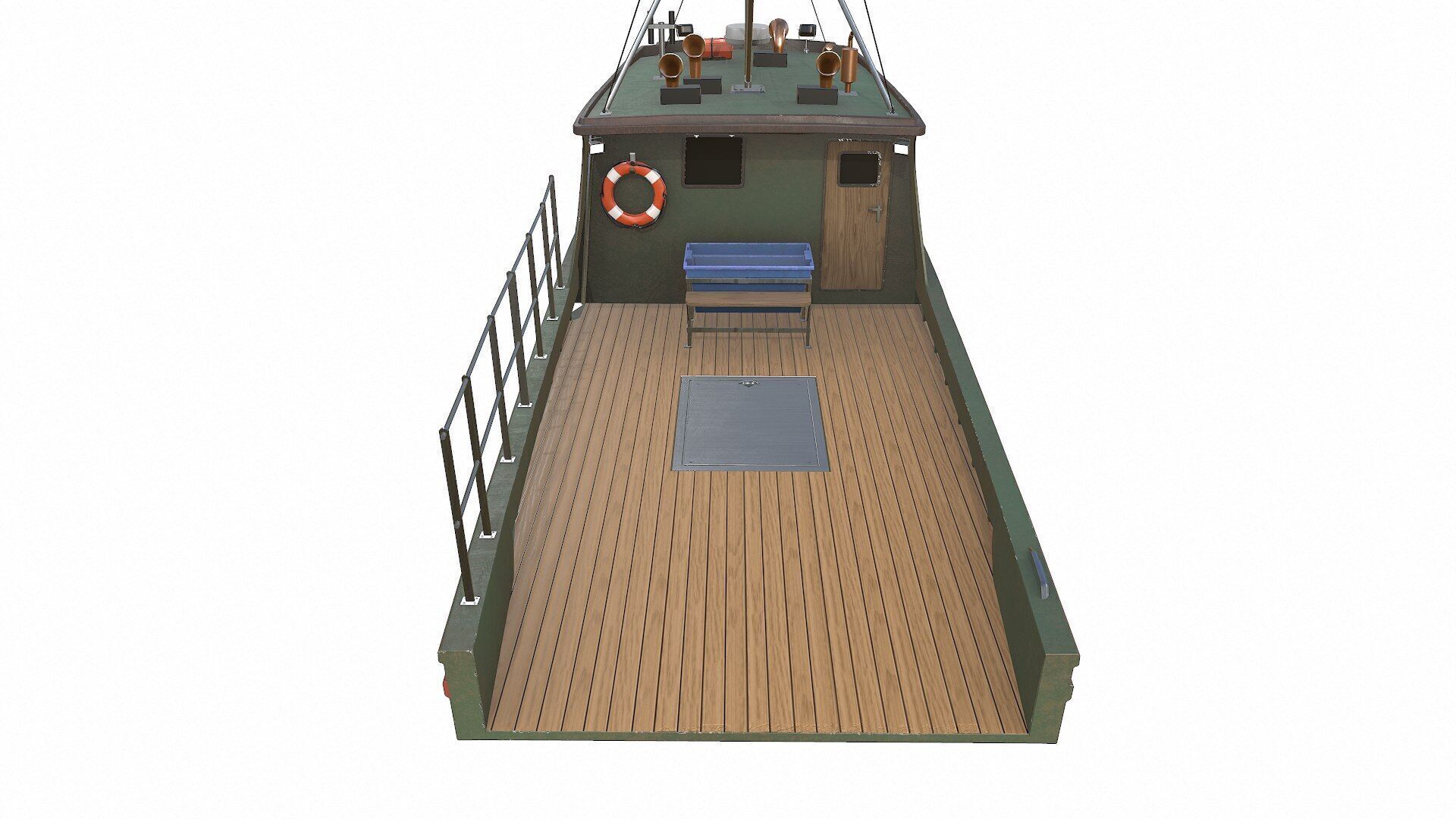 Fishing Boat Low-poly PBR Low-poly 3D model_8