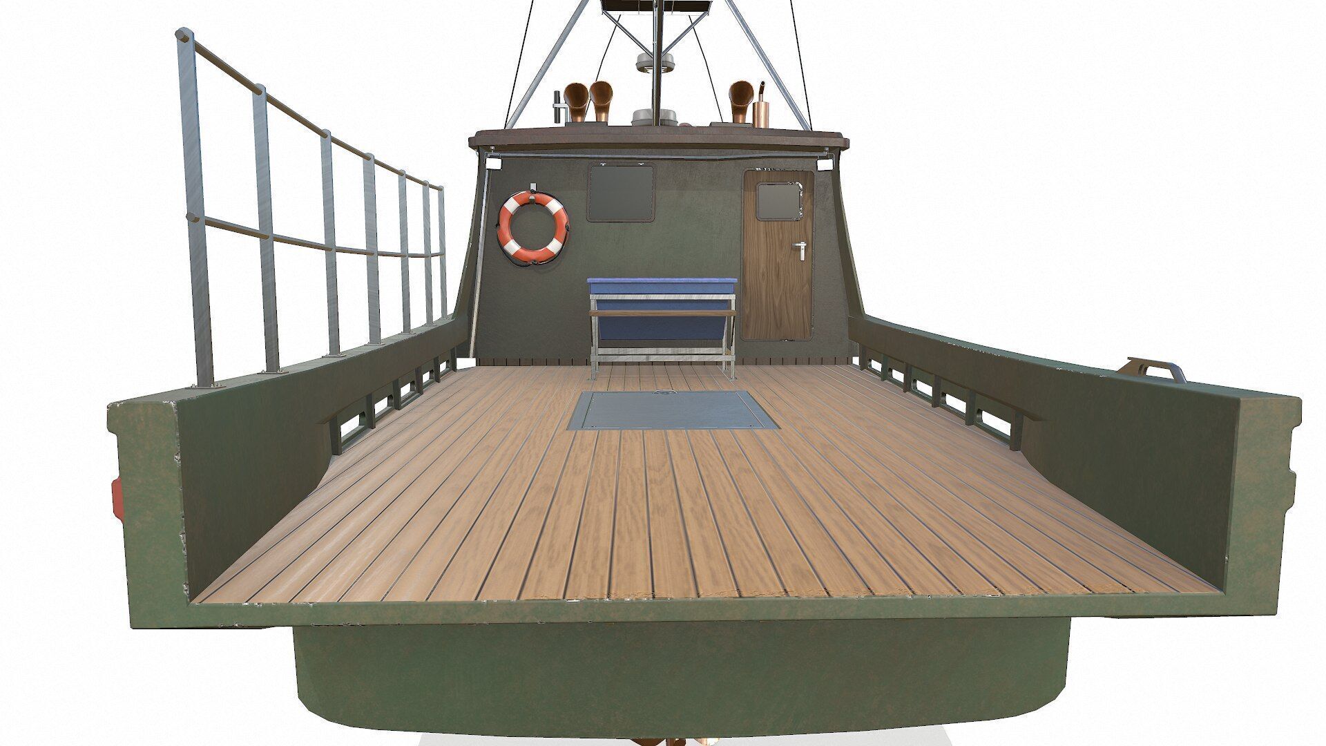 Fishing Boat Low-poly PBR Low-poly 3D model_7