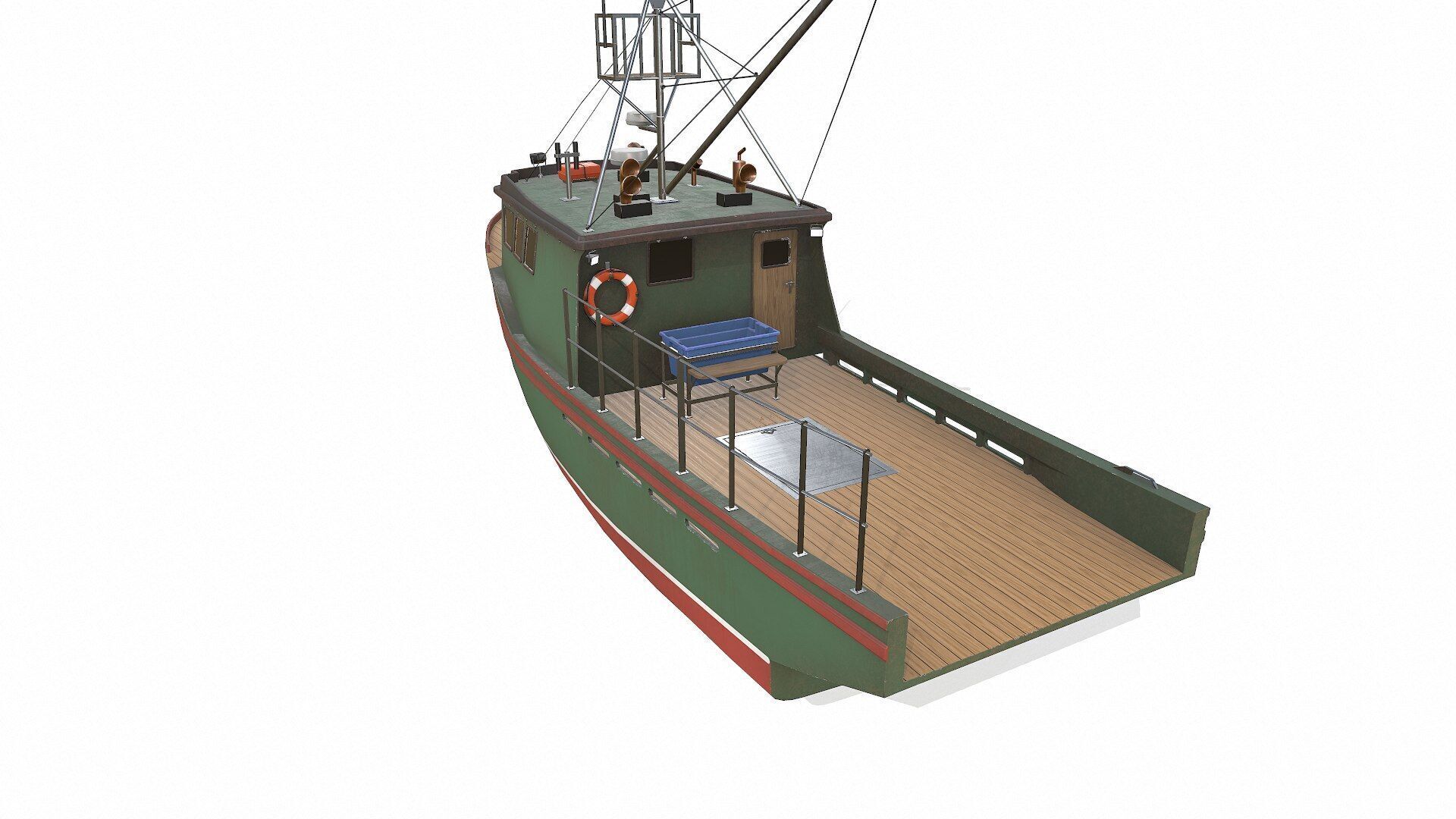 Fishing Boat Low-poly PBR Low-poly 3D model_6