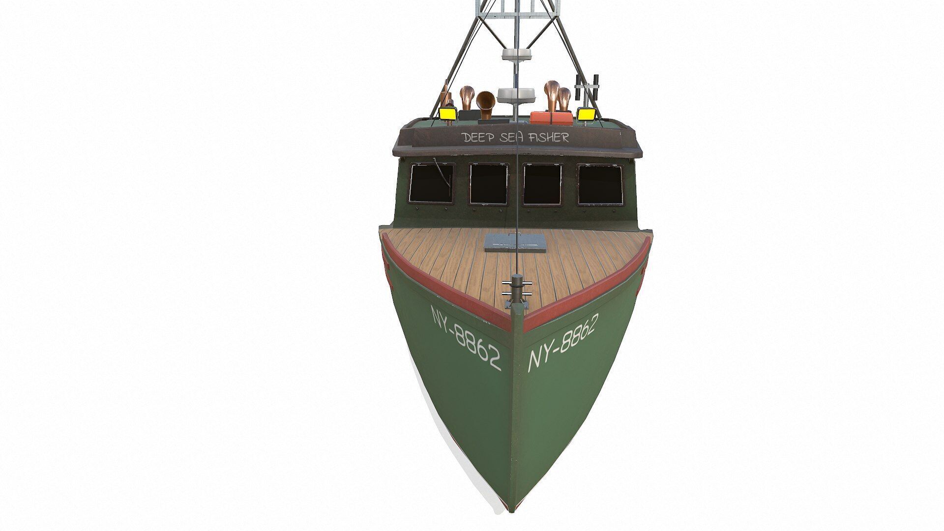 Fishing Boat Low-poly PBR Low-poly 3D model_15