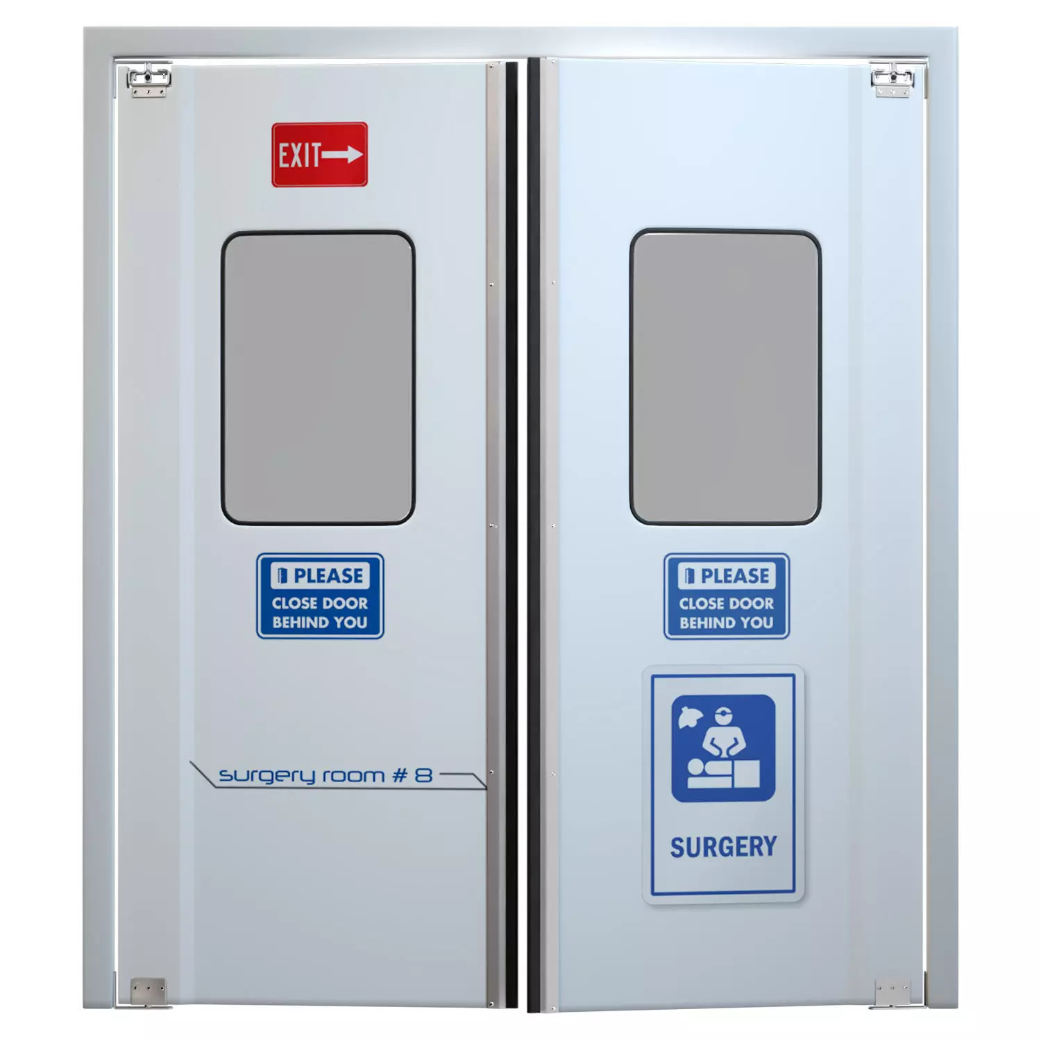 Surgery Double Doors 3D model_0