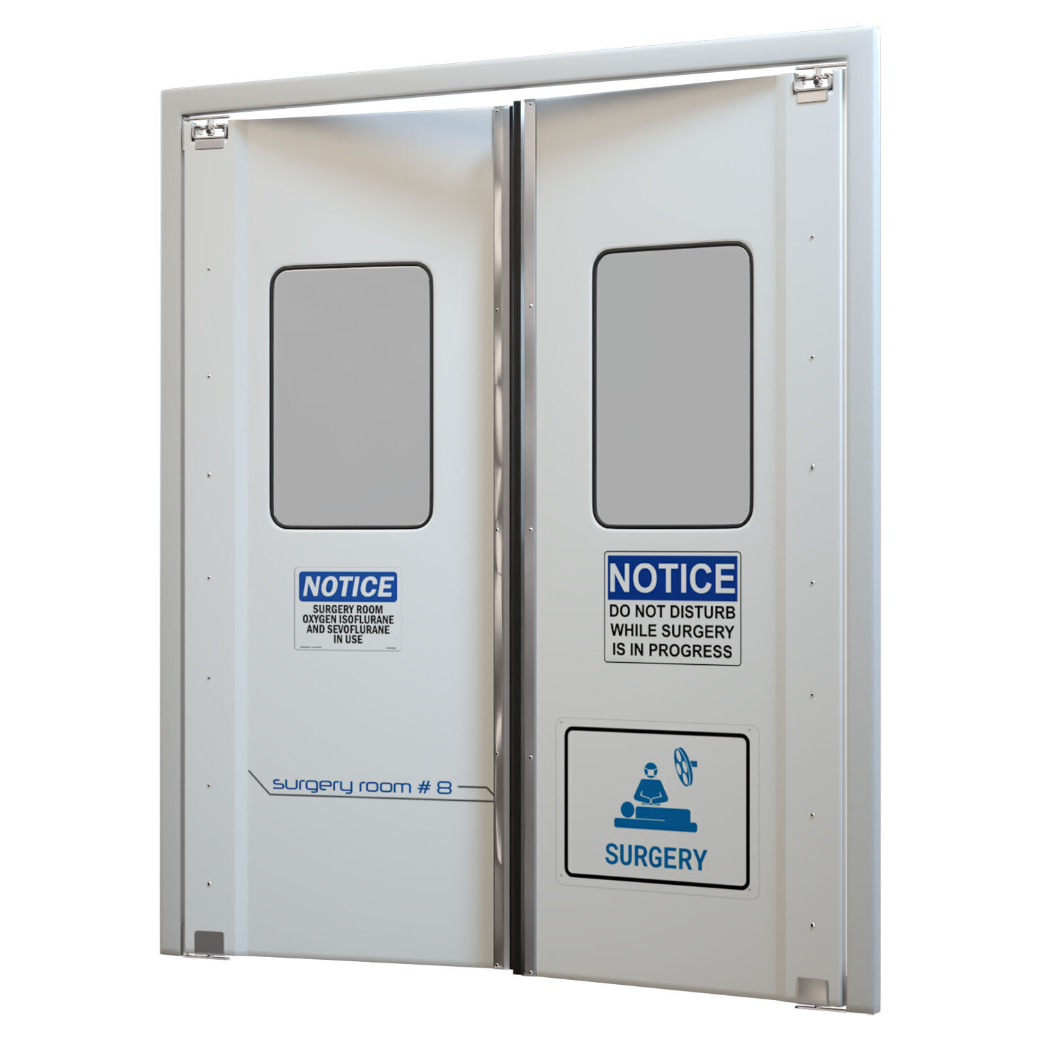Surgery Double Doors 3D model_3