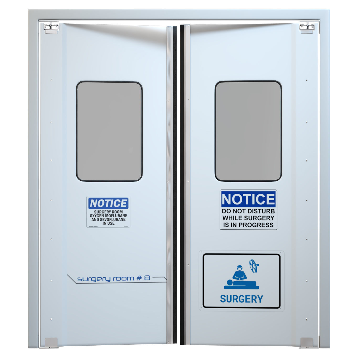 Surgery Double Doors 3D model_1