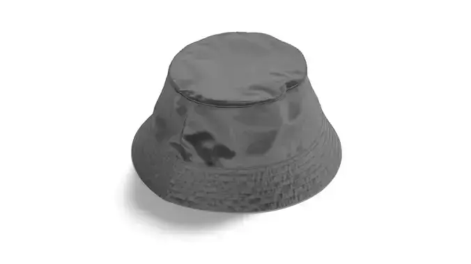Black Nylon Bucket Hat - polyester headwear sunhat