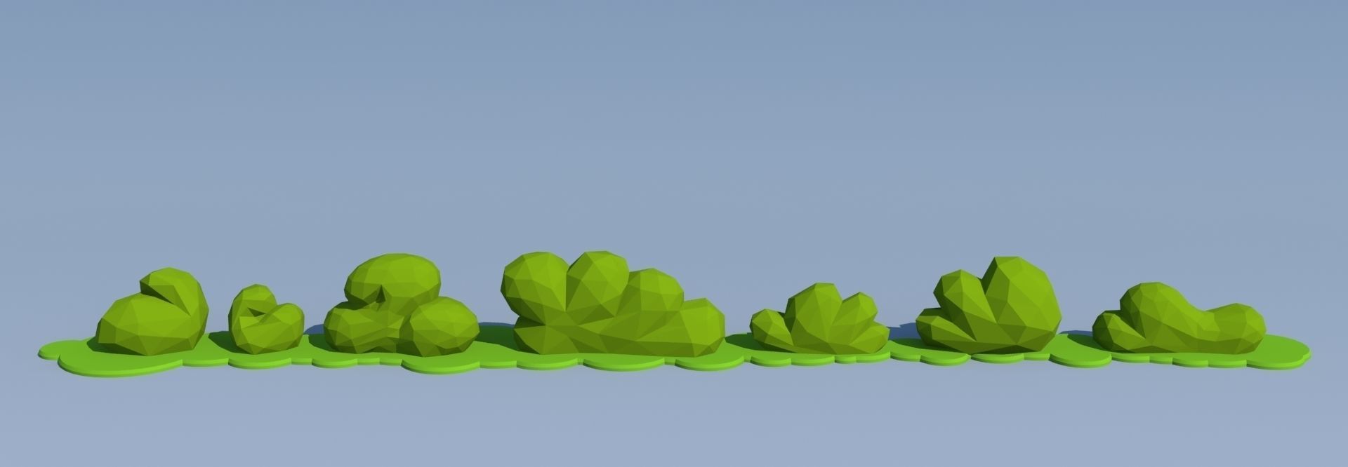 Trees and Bushes Pack - 01 Low-poly 3D model_26