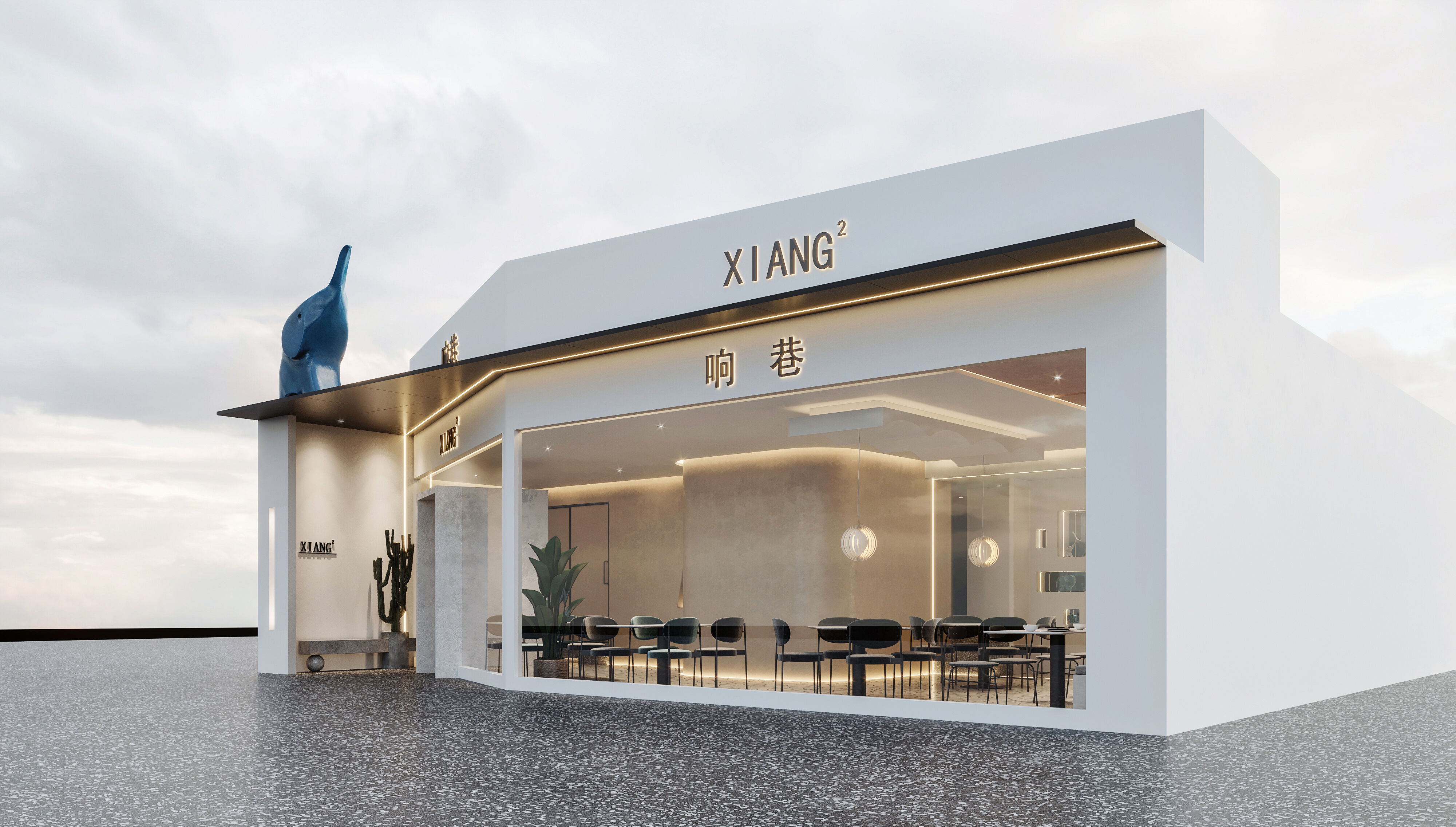  restaurant  cafe  Interior scene 45 3D model_1