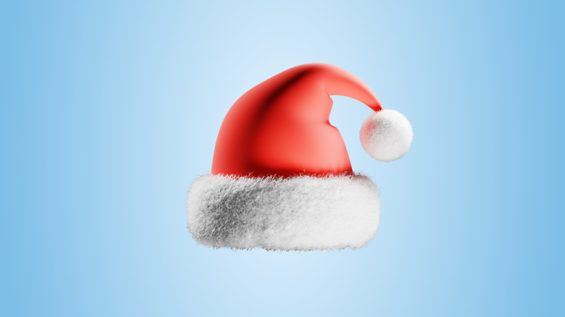 Santa Claus Hat Low-poly 3D model_6