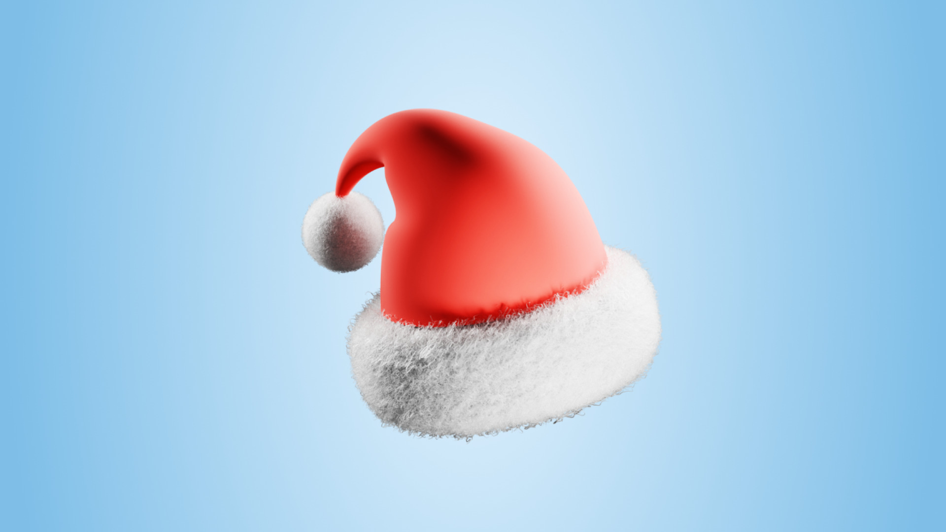 Santa Claus Hat Low-poly 3D model_9