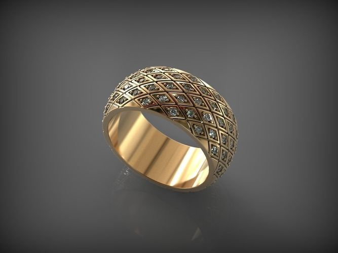 Ring with Rhombs 3D print model