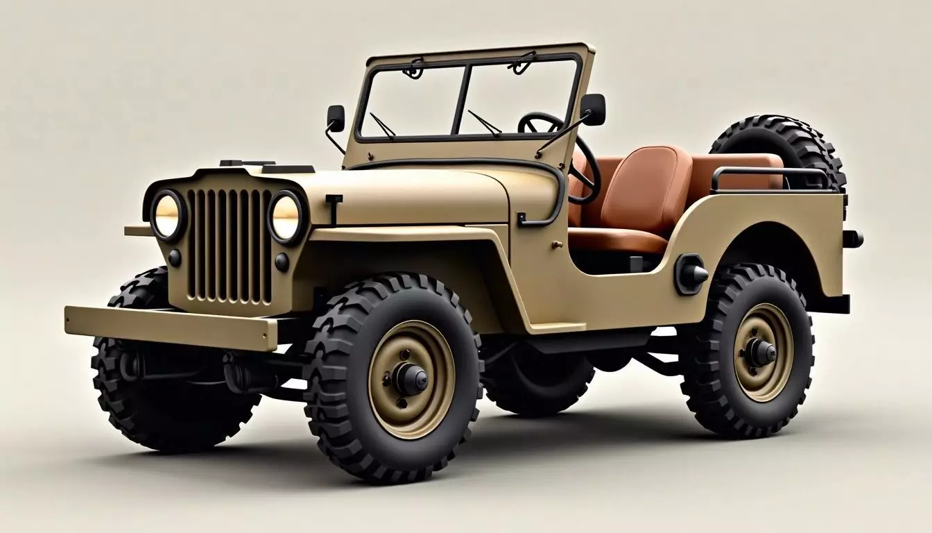 Rugged Off Road Jeep 3D Model Low-poly 3D model