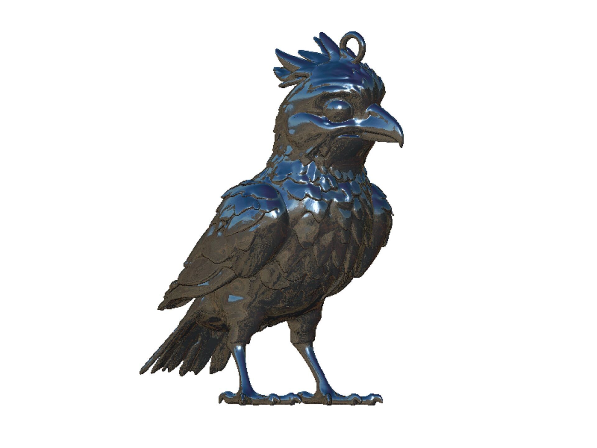 bird pendant  3D print model_7