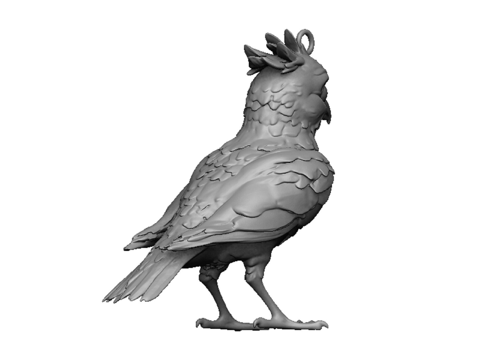 bird pendant  3D print model_2