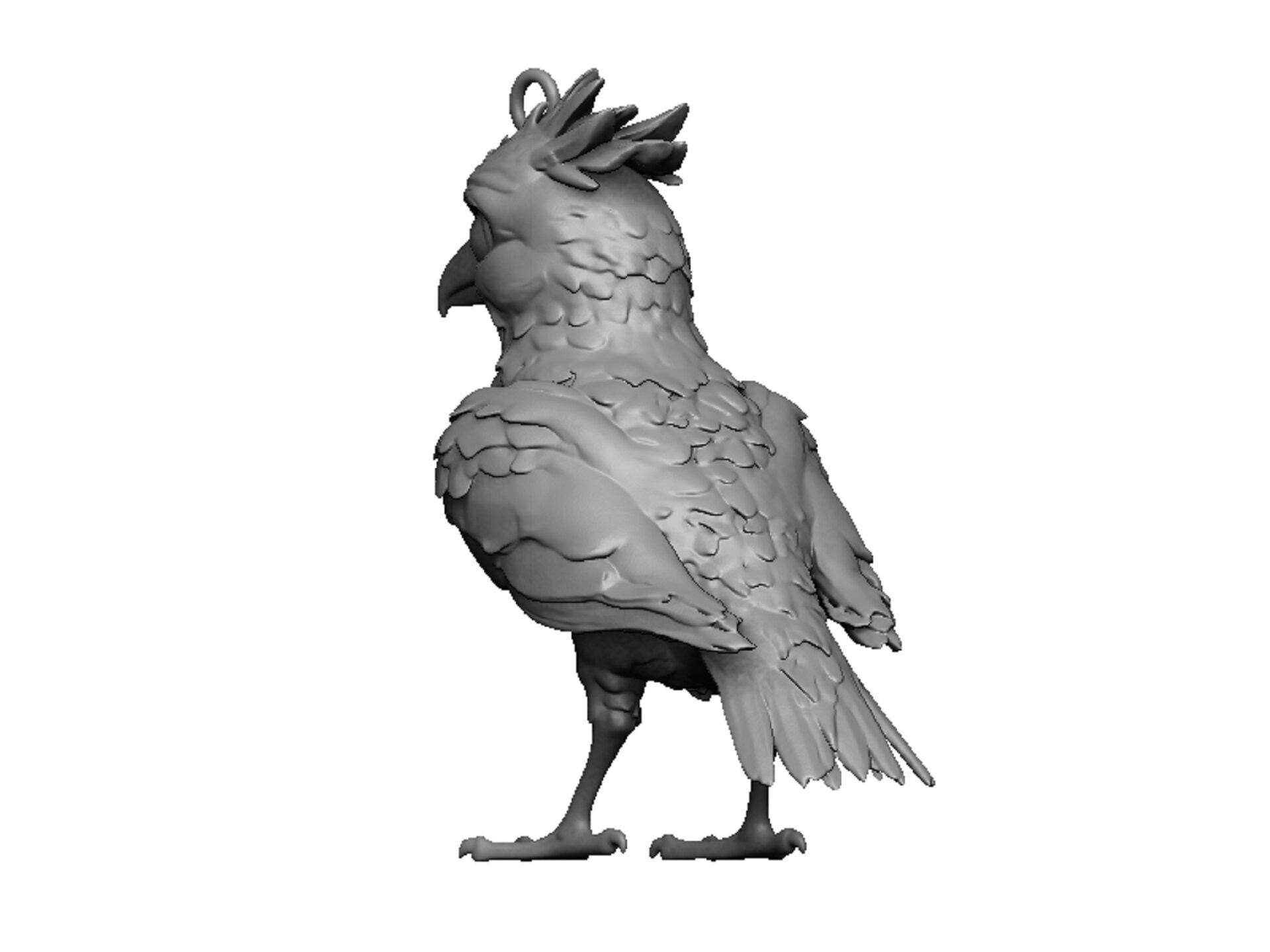 bird pendant  3D print model_3