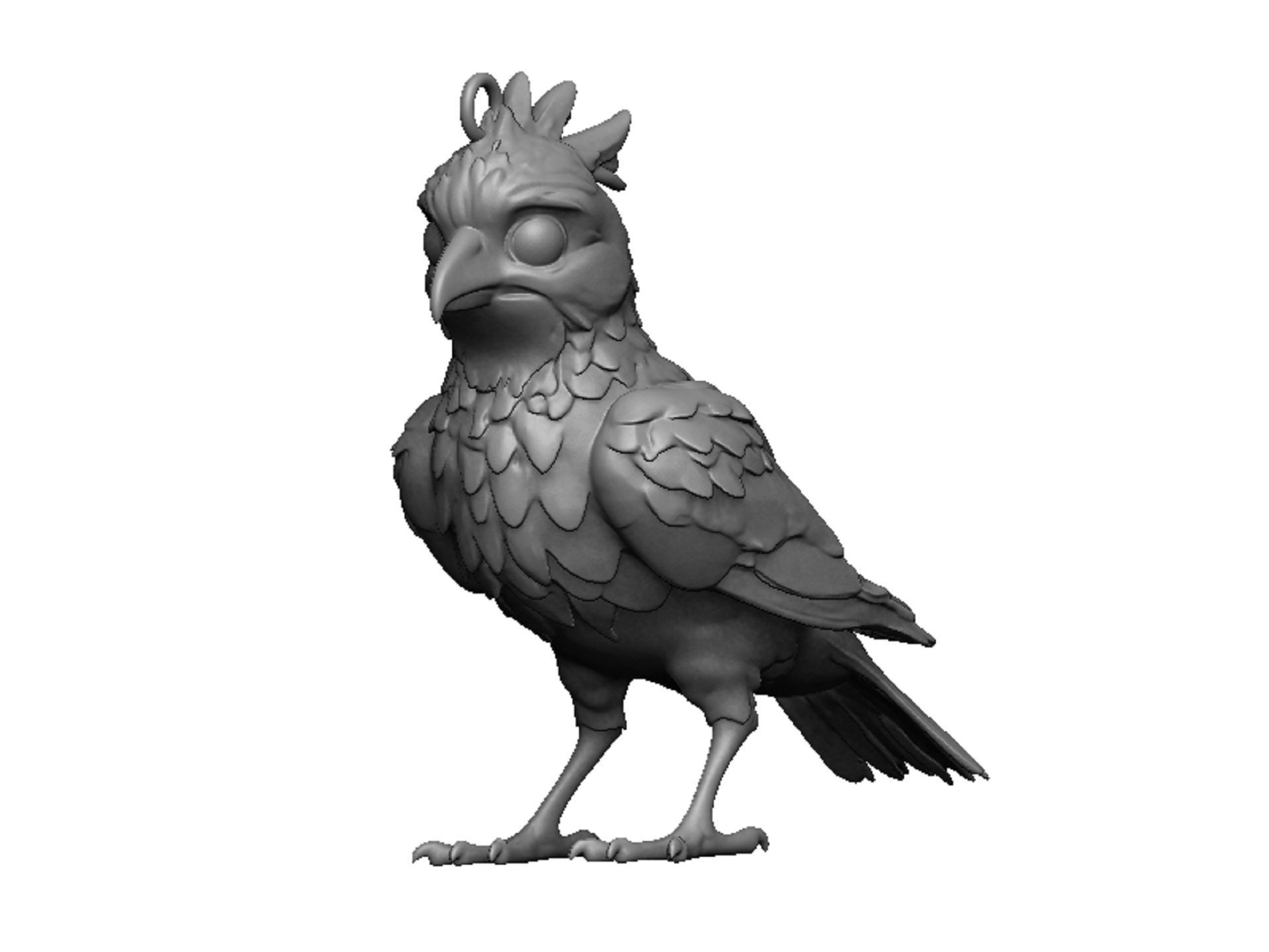 bird pendant  3D print model_5