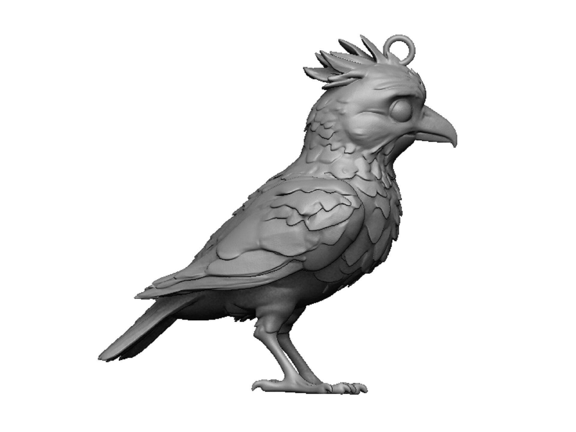 bird pendant  3D print model_1