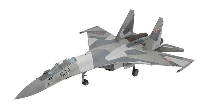 Sukhoi Su-35 jet 3D model