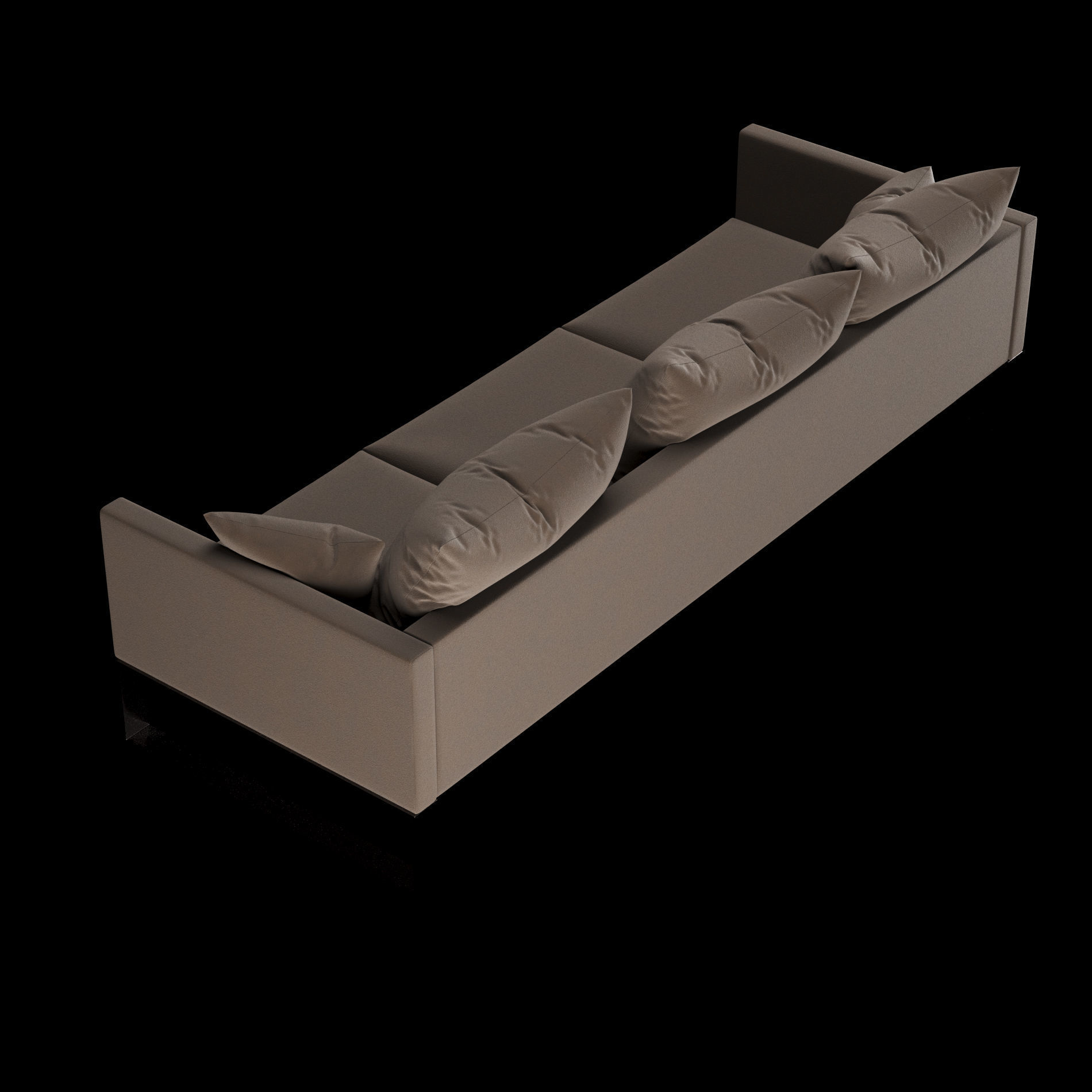 Modern sofa 3 seat with pillow 3D model_9