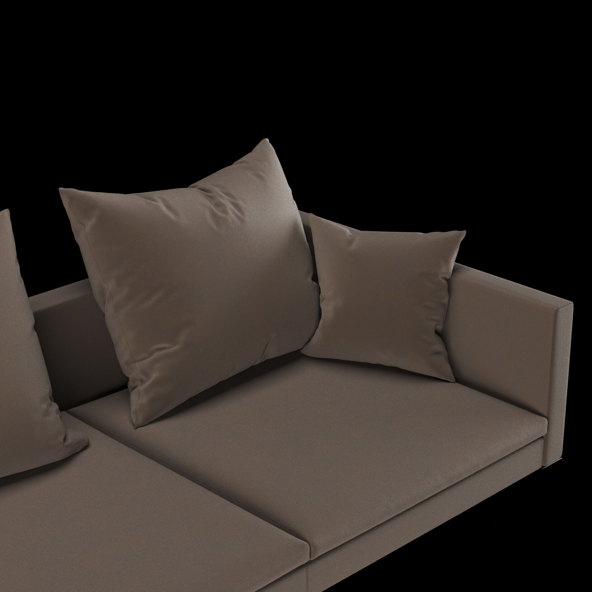 Modern sofa 3 seat with pillow 3D model_11
