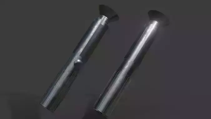 Jorus Cbaoth Lightsaber Hilt Low-poly 3D model