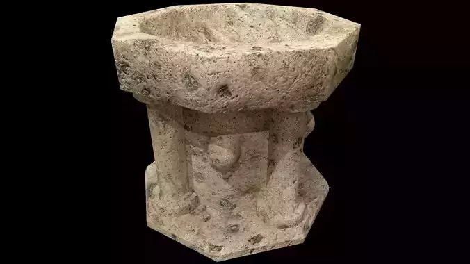 Fountain Colum Low-poly 3D model