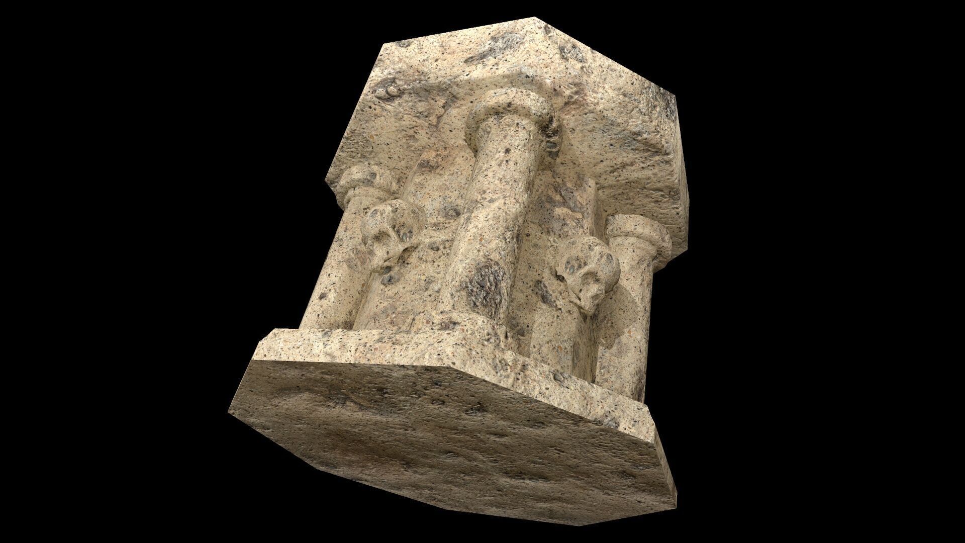 Fountain Colum Low-poly 3D model_7