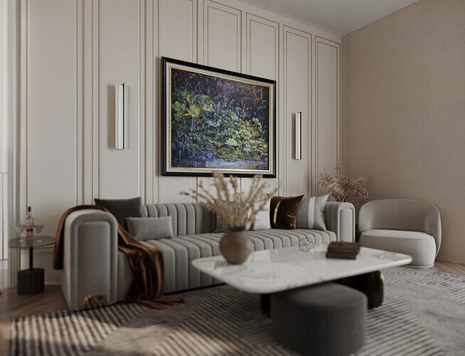 Luxury Living Room Versatile Modern Grand Reception 3D Models 3D model