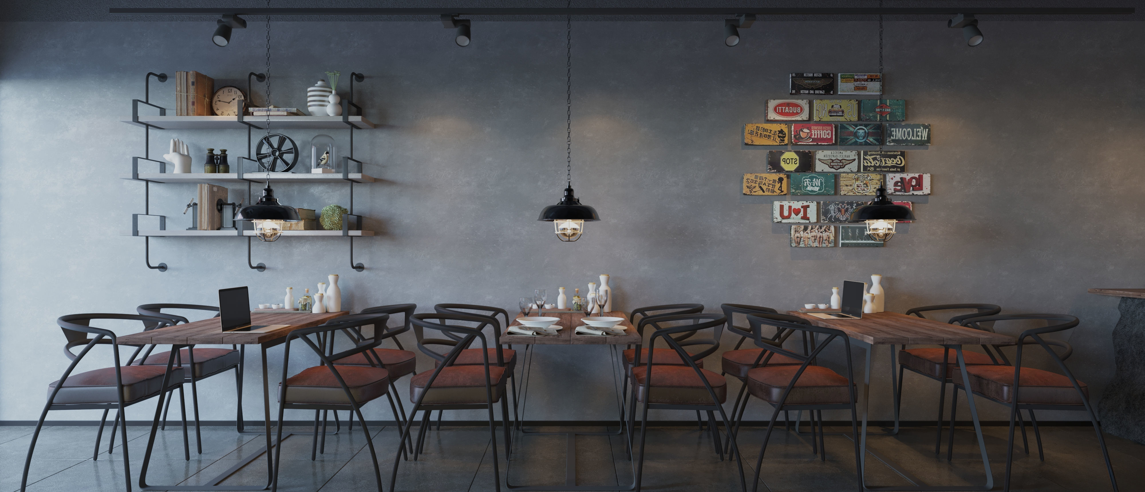  restaurant  cafe  Interior scene 52 3D model_1