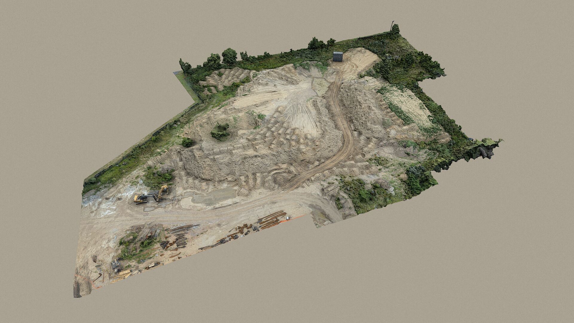 Path through the clay heaps 3D model_4