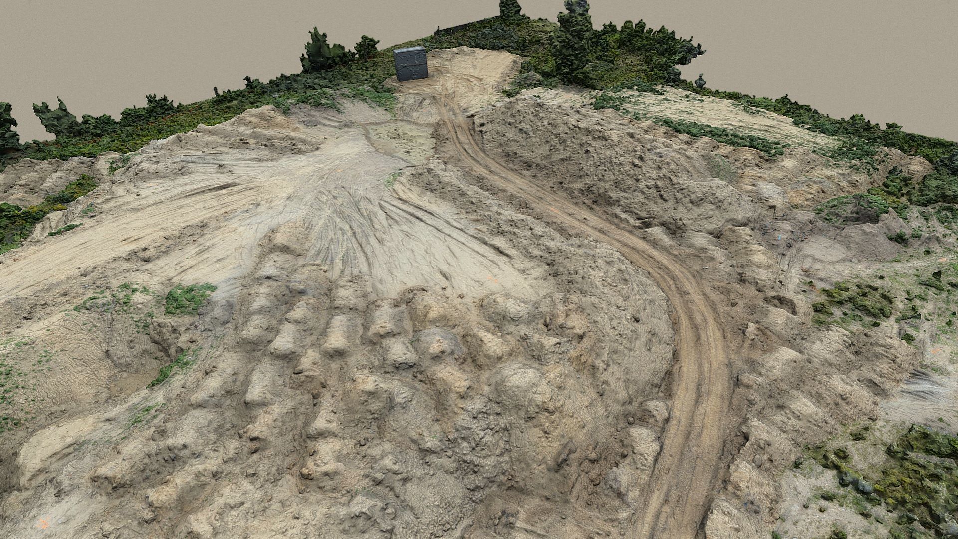 Path through the clay heaps 3D model_2