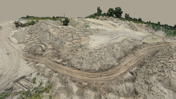 Path through the clay heaps 3D model