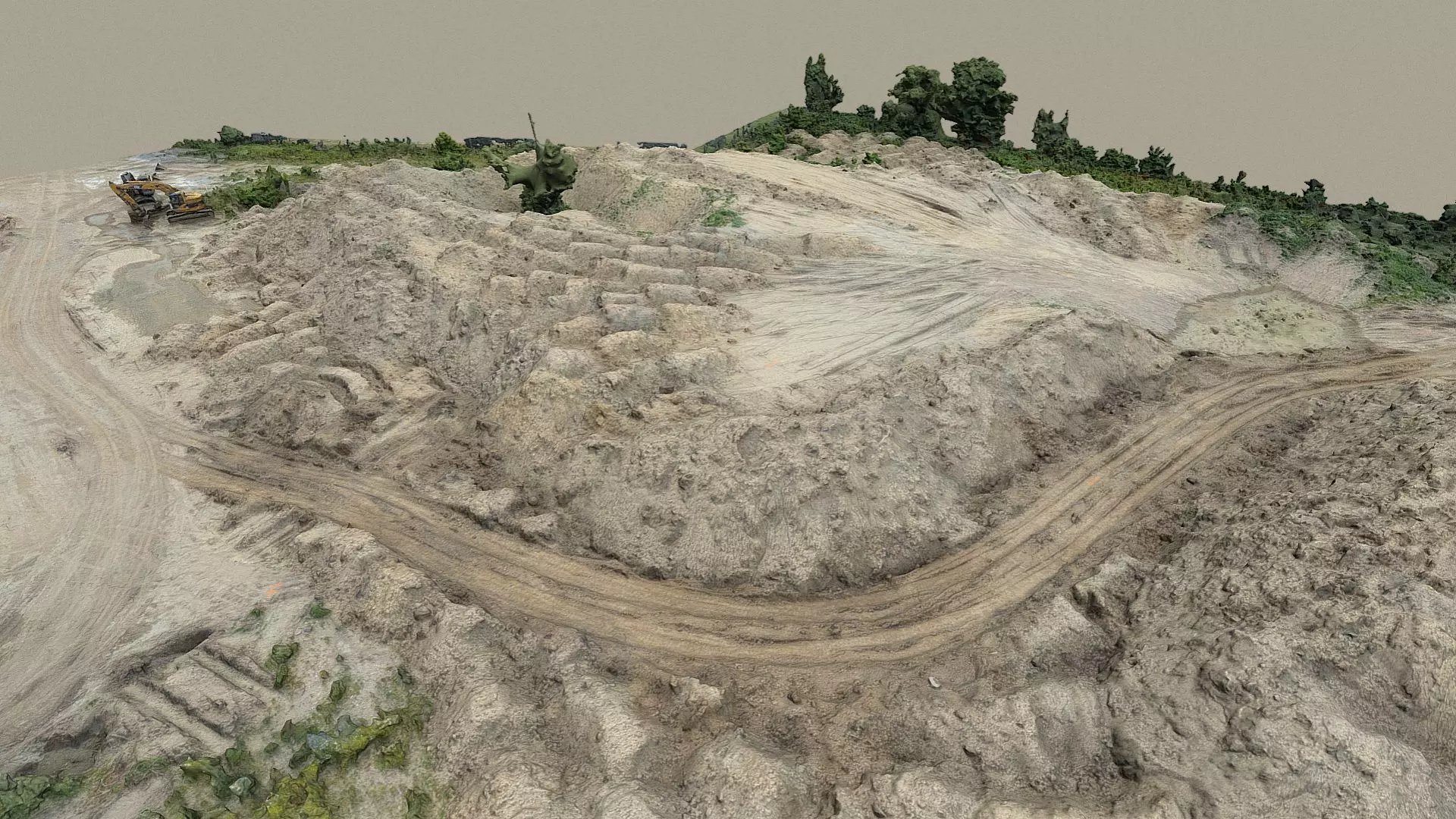 Path through the clay heaps 3D model_0