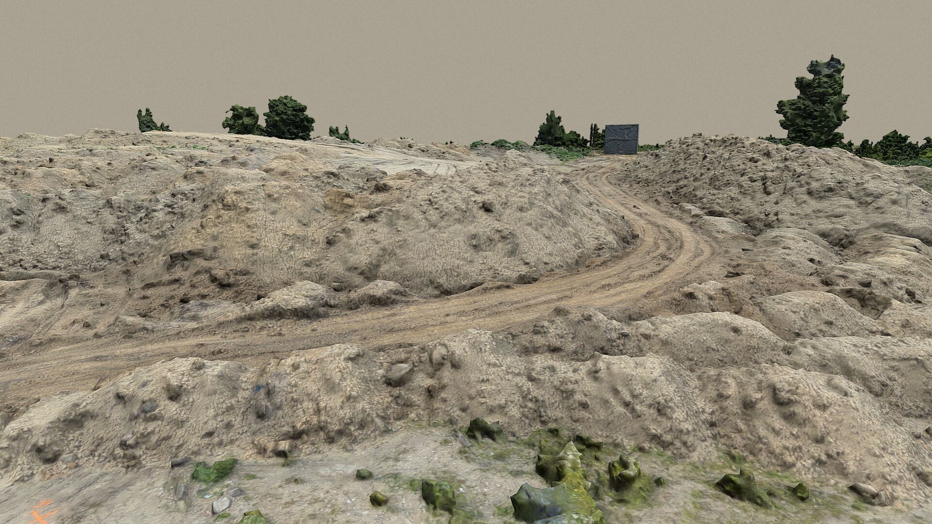 Path through the clay heaps 3D model_1