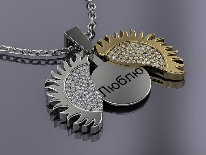 Sun Pendant Jewelry Gold  3D print model