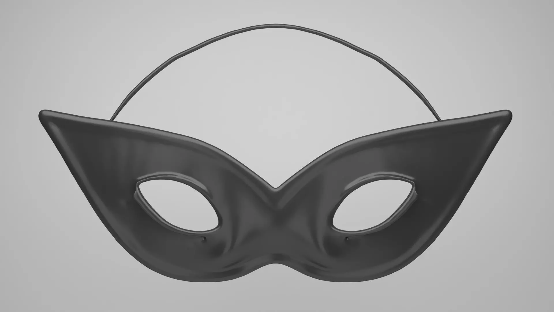 Carnival black mask 3D print model_0