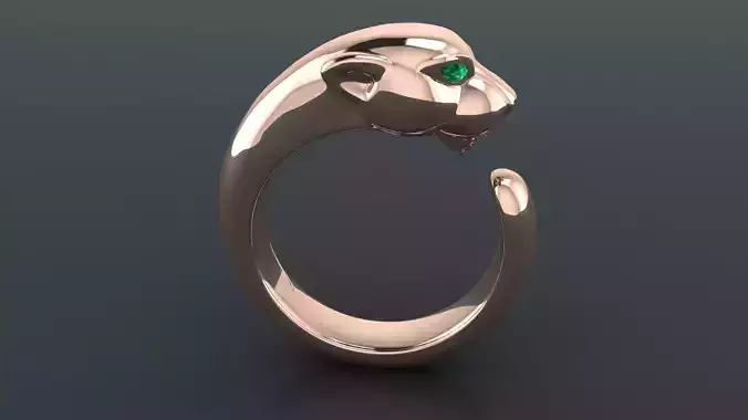 Cartier Panther Ring Classic Model Original Sizes 3D print model