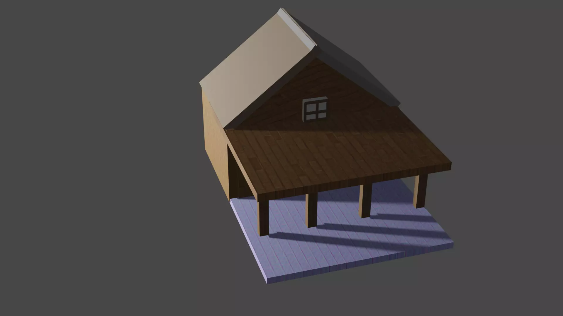 house Low-poly 3D model_0