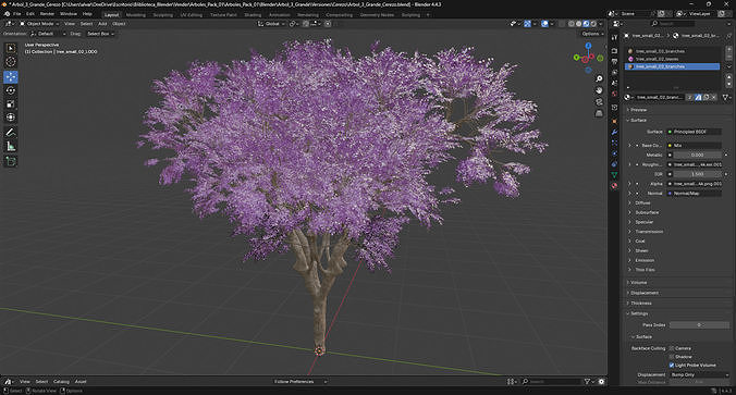 Paquete de Arboles Estilizados 3D 2 Modelos con 4 Variaciones P2 3D model